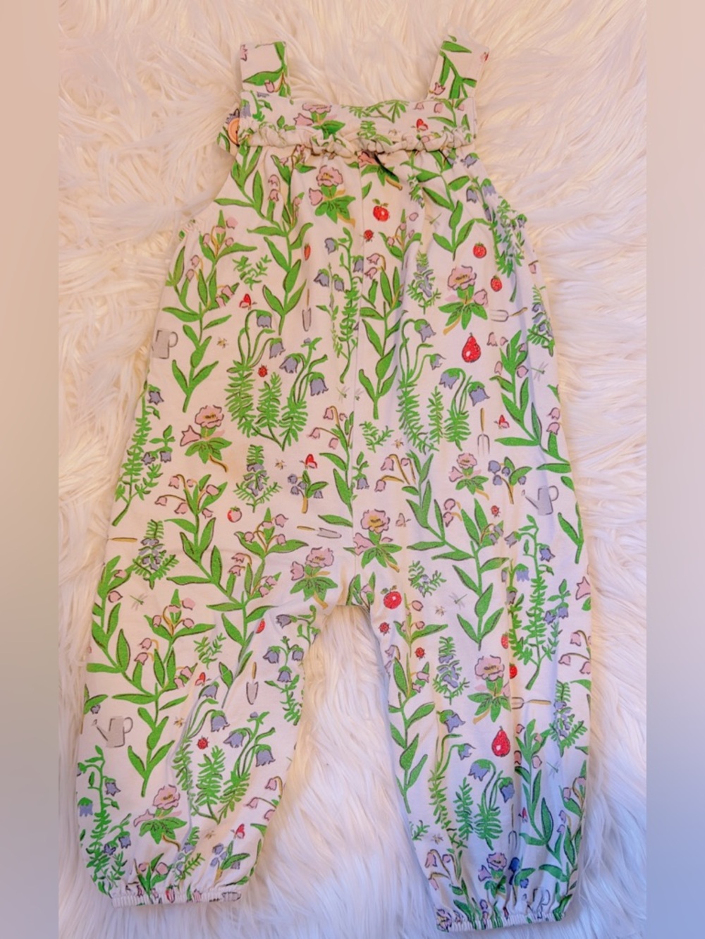 Mini Boden Floral Romper | 12–18M | Garden Print | VGUC